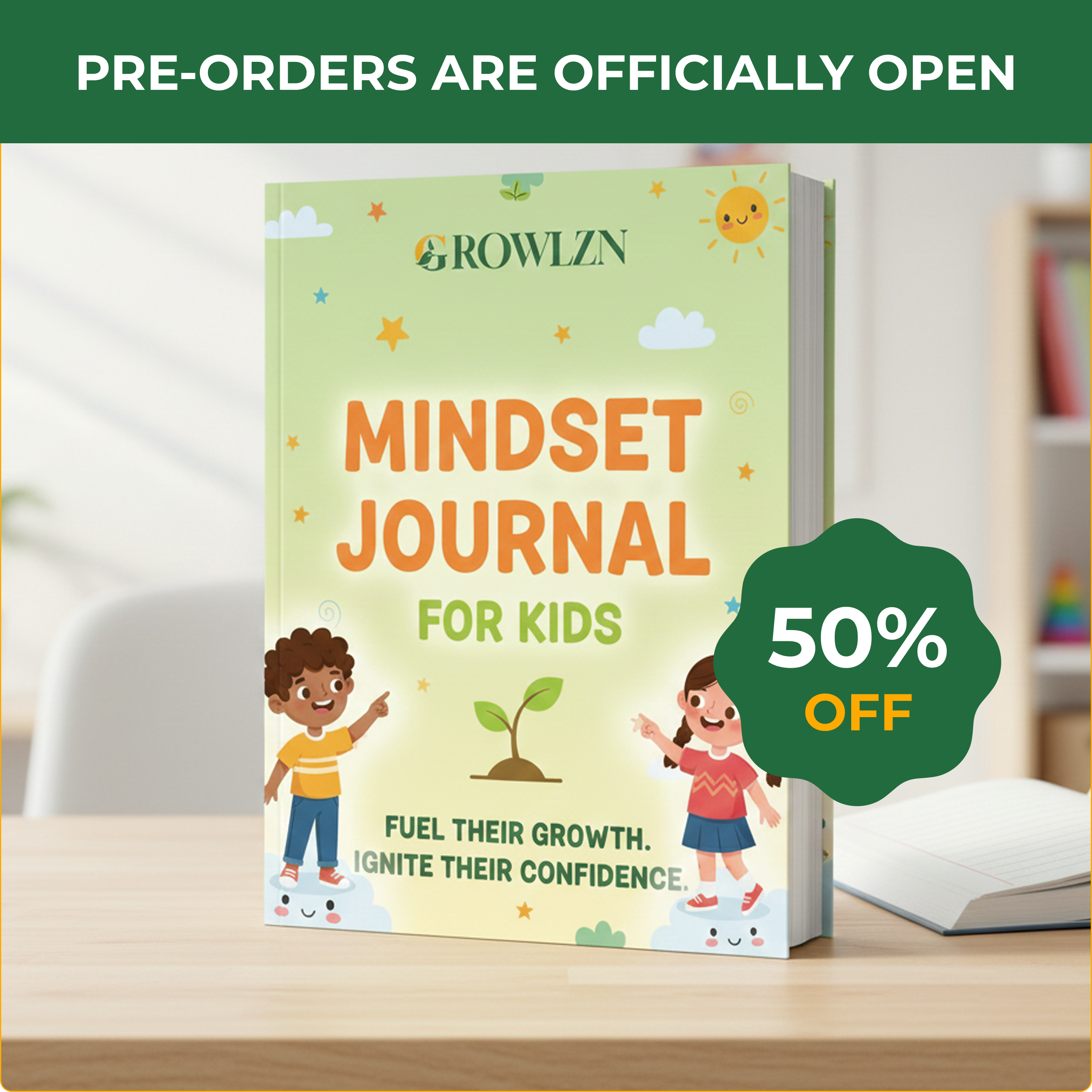 Growlzn Mindset Journal For Kids